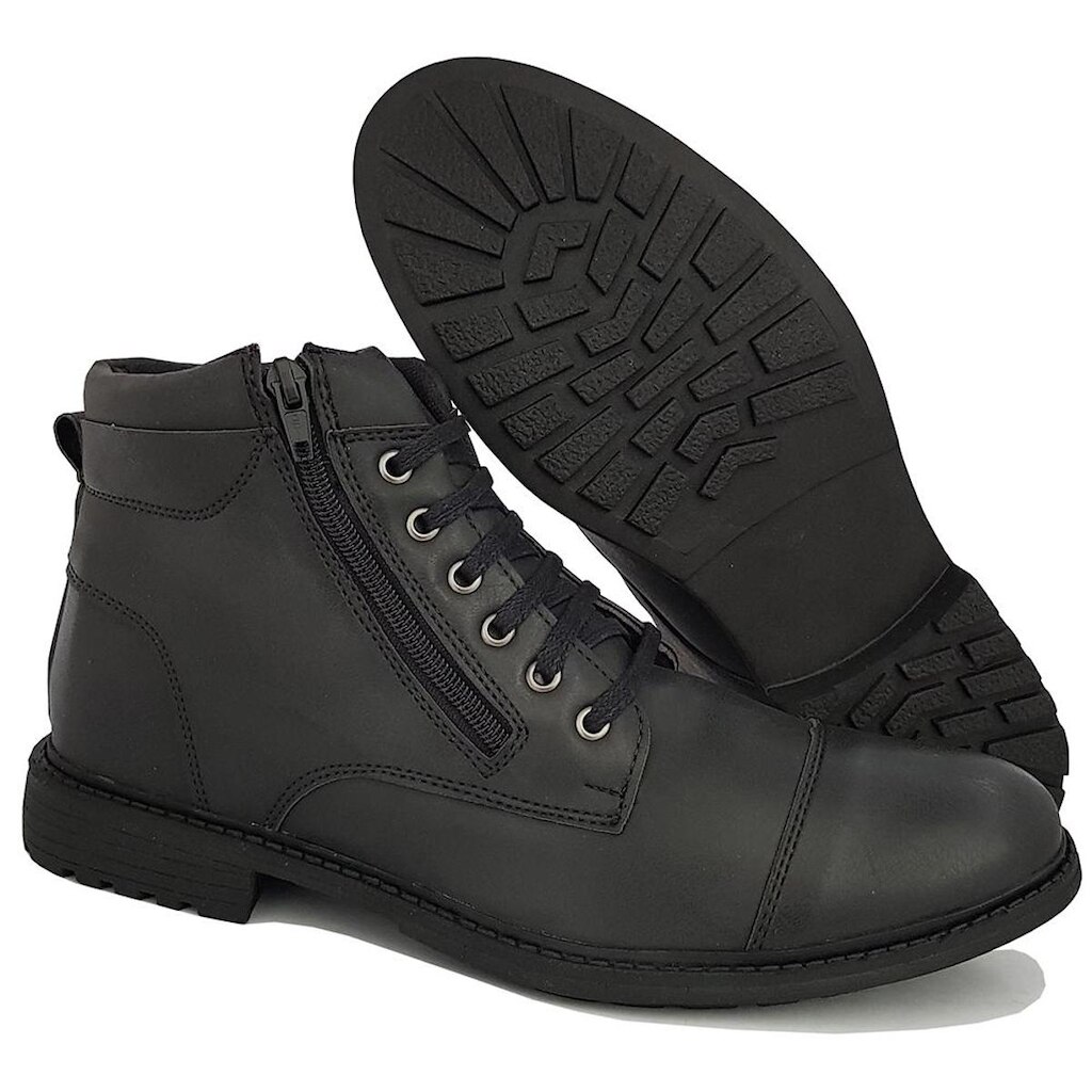Bota Bredeni Coturno Com Zíper Masculina