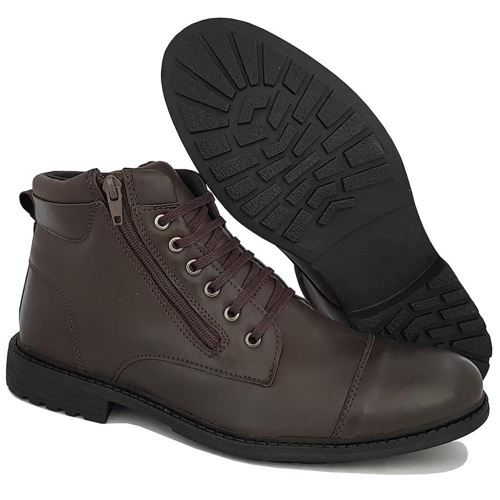 Bota Bredeni Coturno Com Zíper Masculina