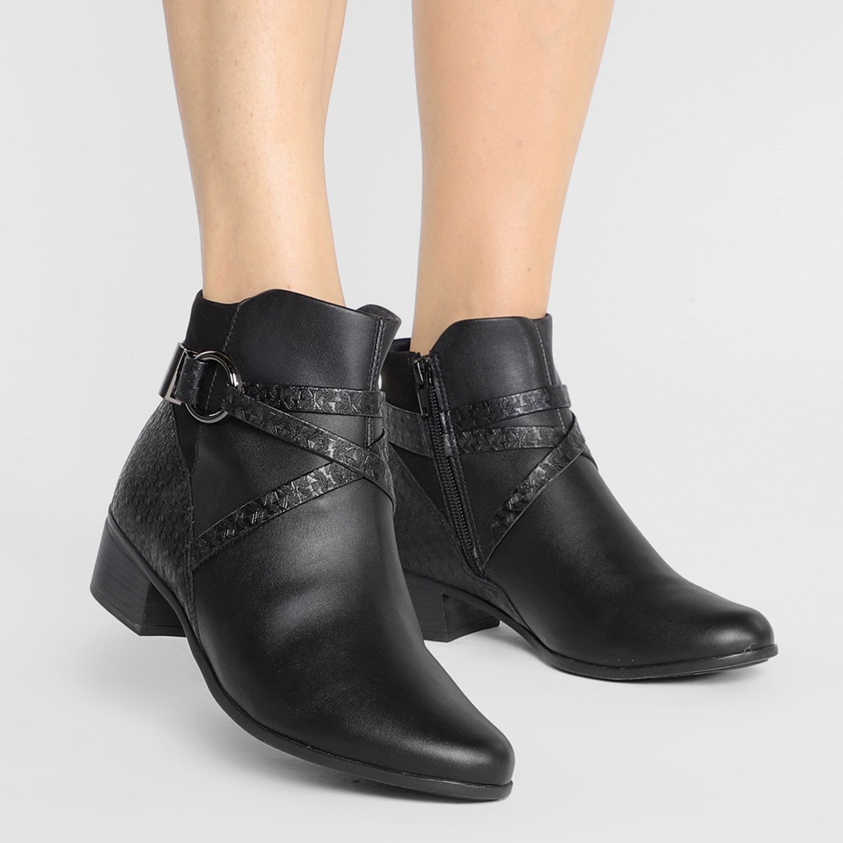 Bota Cano Curto Comfortflex Feminina - 1