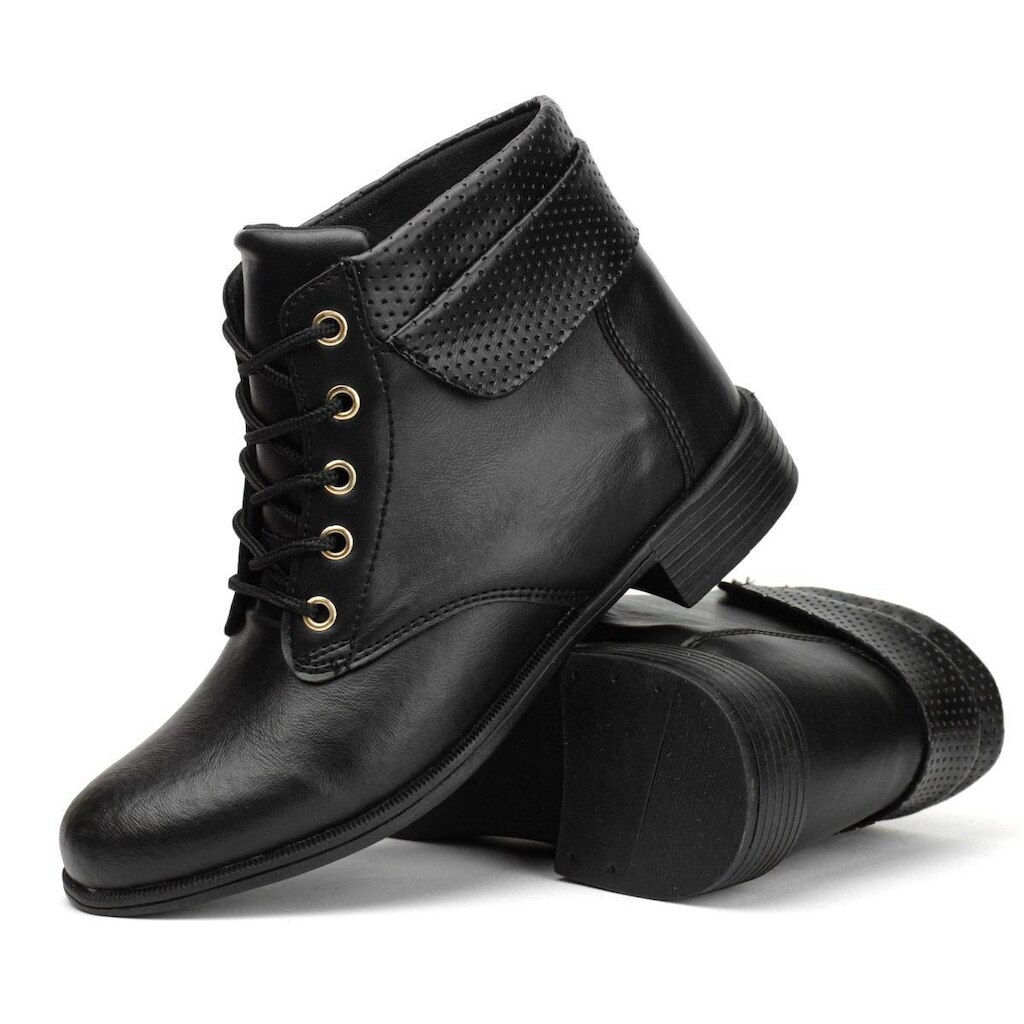 Bota Cano Curto Feminina Confortável Nova Coleção