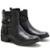 Bota Cano Curto Free Jump Feminina Zíper e Franjas Casual - Preto