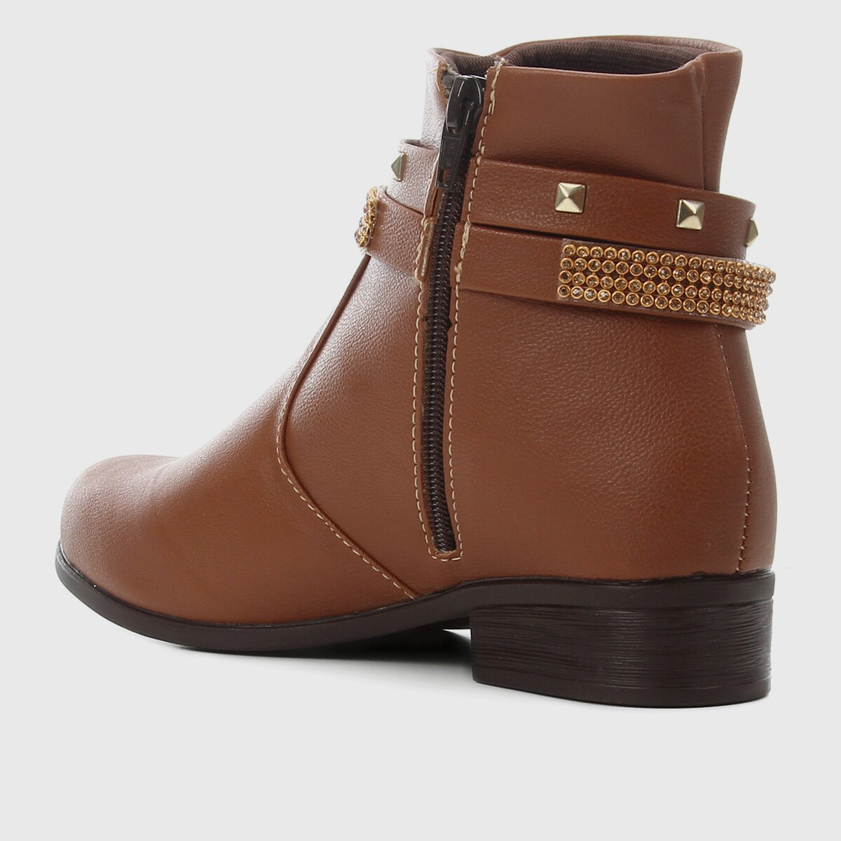 Bota Cano Curto Look Fashion Multi Tiras Feminina - 3