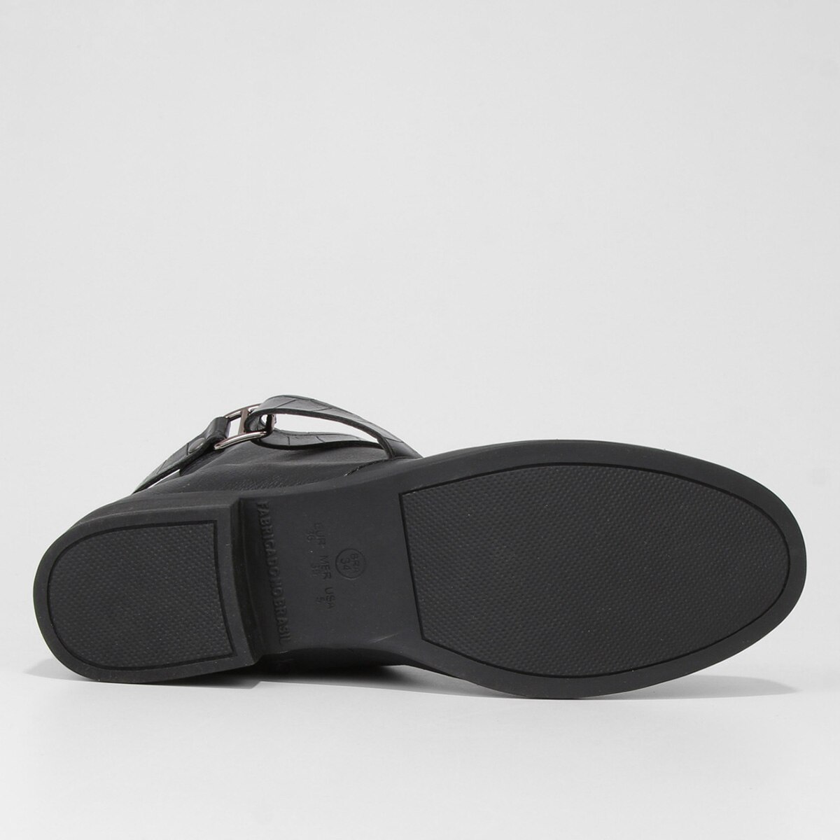 Bota Cano Curto Look Fashion Tira Croco Feminina - 5