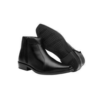 Bota Cano Curto Masculino Com Zipper Bertelli Sintético