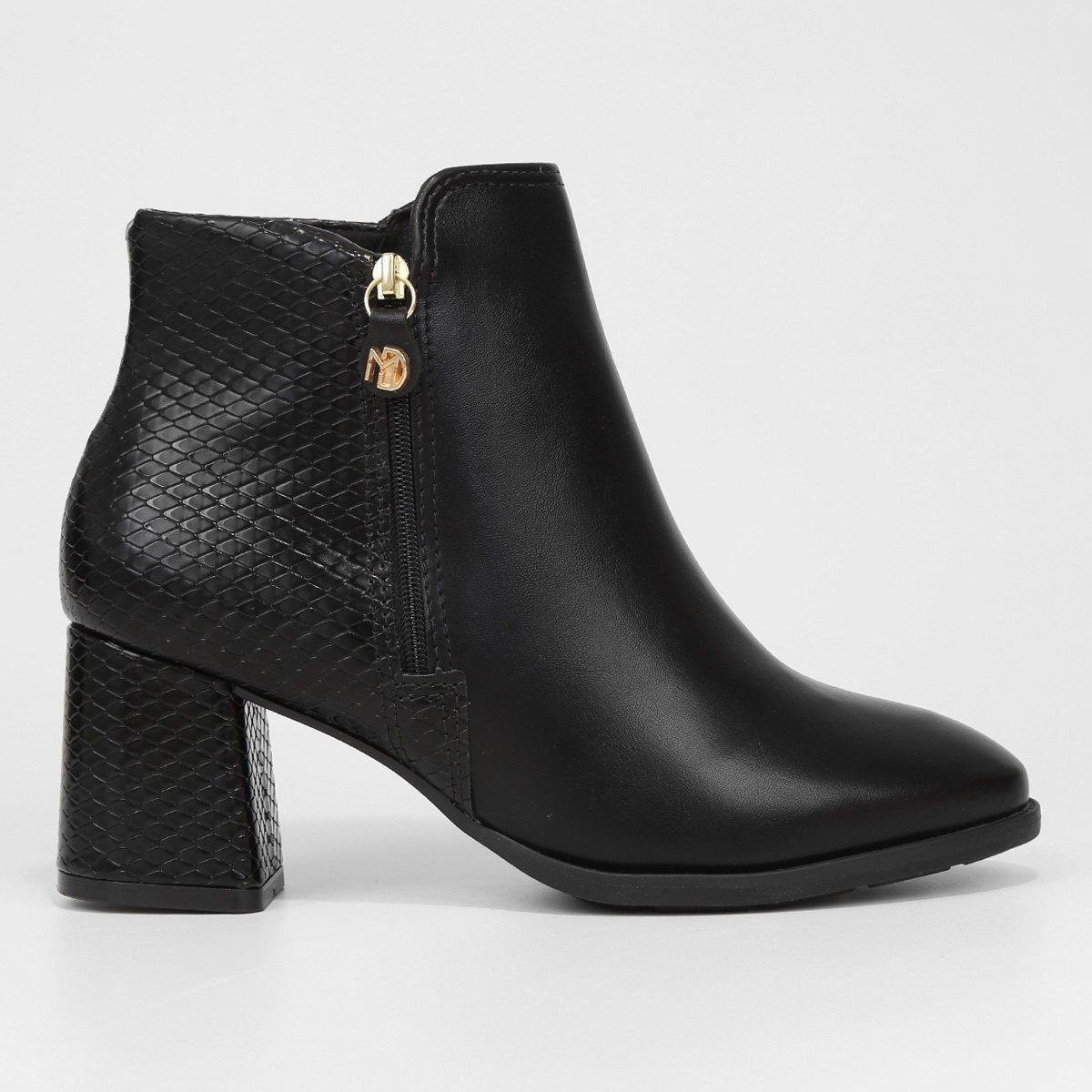 Bota Cano Curto Modare Textura Snaker Salto Bloco Feminina Menor preço em Bota Cano Curto Modare Textura Snaker Salto Bloco Feminina