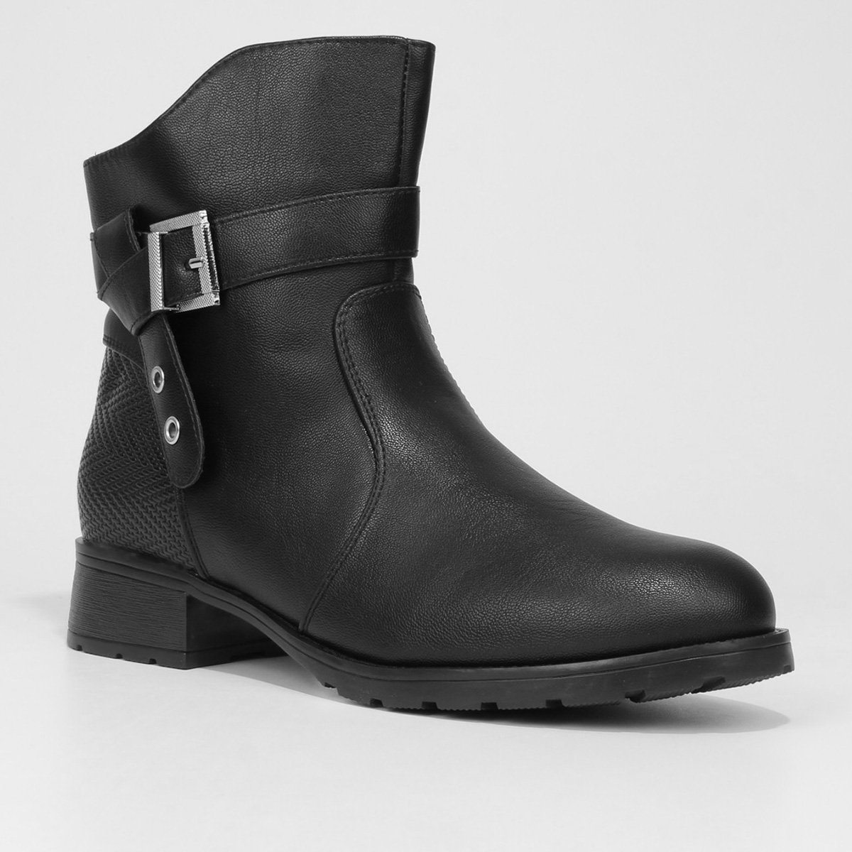 Bota Cano Curto Mooncity Fivela Feminina - 2