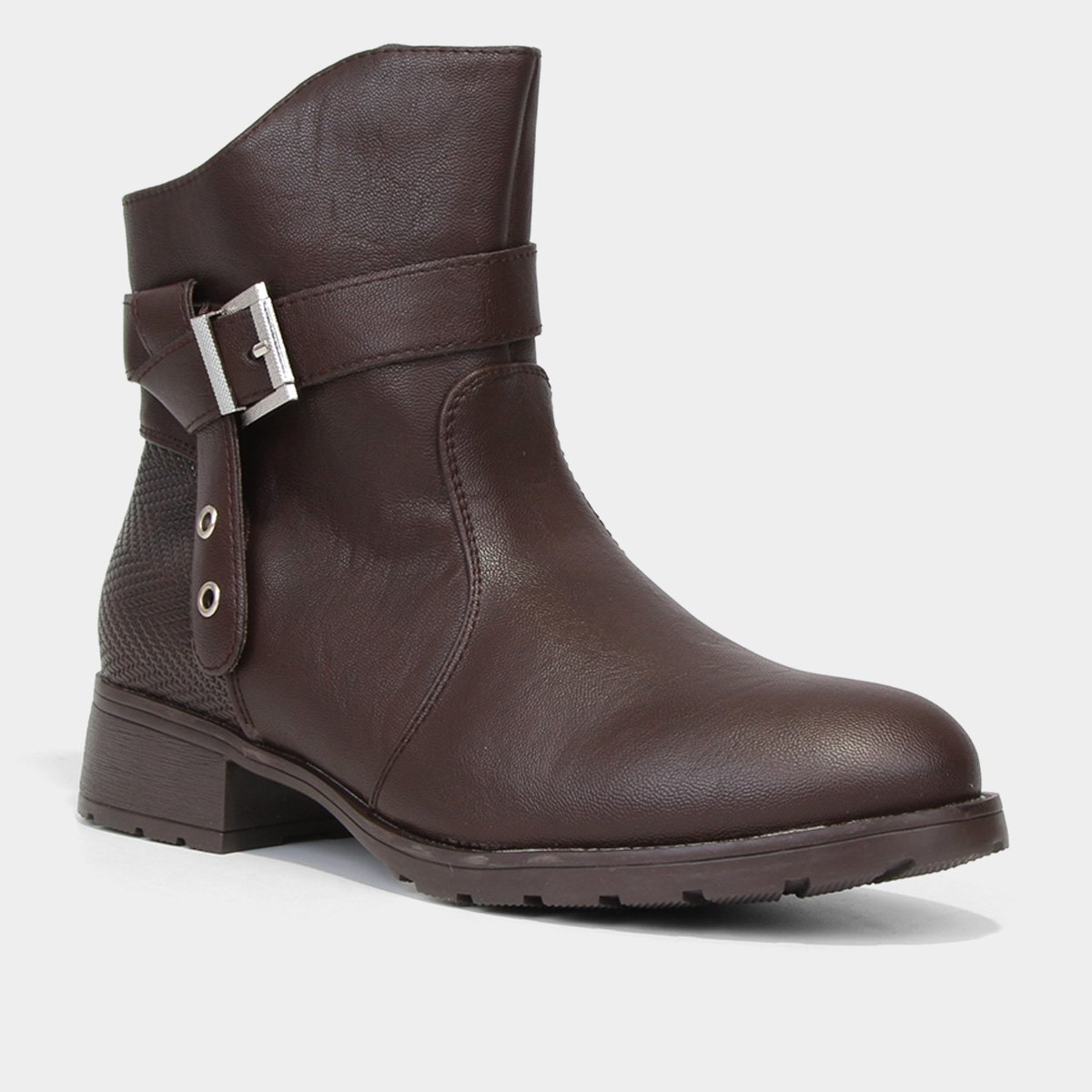 Bota Cano Curto Mooncity Fivela Feminina - 2