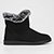 Bota Cano Curto Mooncity Pelo Feminino - Preto