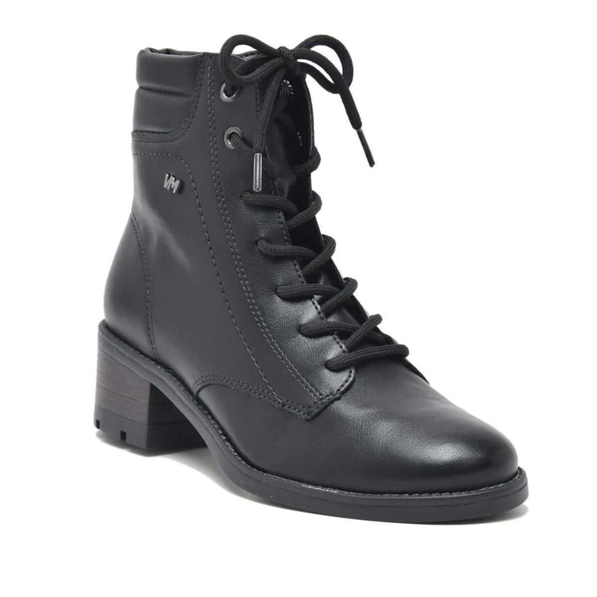 Bota Cano Curto Via Marte Coturno Feminino S/ Medio 002-001 - Preto ...