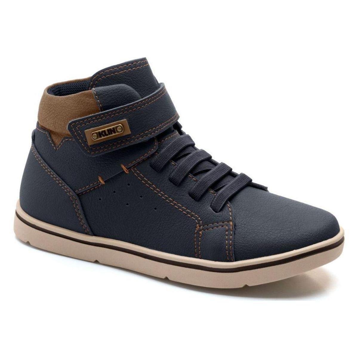 Bota Cano Médio Infantil Menino Klin Flyer Marinho 469.212 Menor preço em Bota Cano Médio Infantil Menino Klin Flyer Marinho 469.212