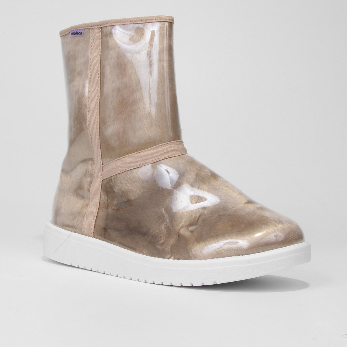 Bota Cano Médio Moleca Verniz Feminina - 1