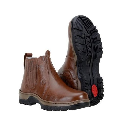 Bota Capelli Country Couro Masculina Botina Conforto - Marrom Menor preço em Bota Capelli Country Couro Masculina Botina Conforto - Marrom