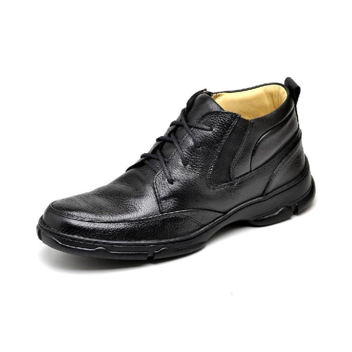 Bota Casual Masculina Couro Anatômica Macia Confortável Menor preço em Bota Casual Masculina Couro Anatômica Macia Confortável