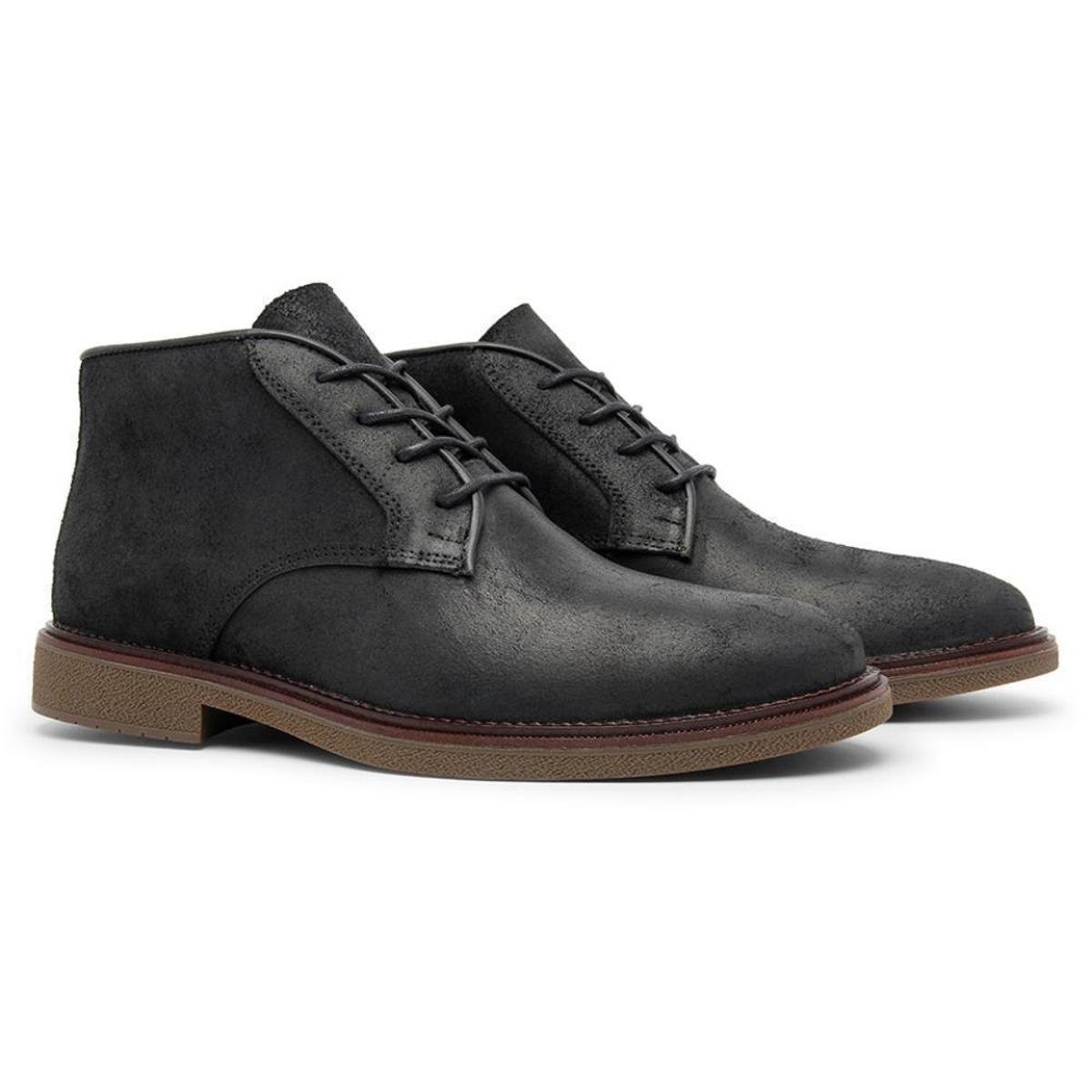 Bota Casual Masculina Couro Cadarço Conforto Macio Menor preço em Bota Casual Masculina Couro Cadarço Conforto Macio