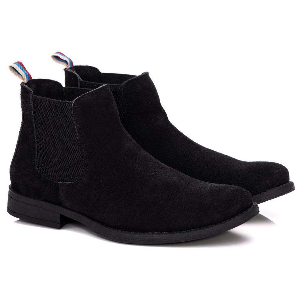 Bota Chelsea Botina em Couro Confortável Masculina Menor preço em Bota Chelsea Botina em Couro Confortável Masculina