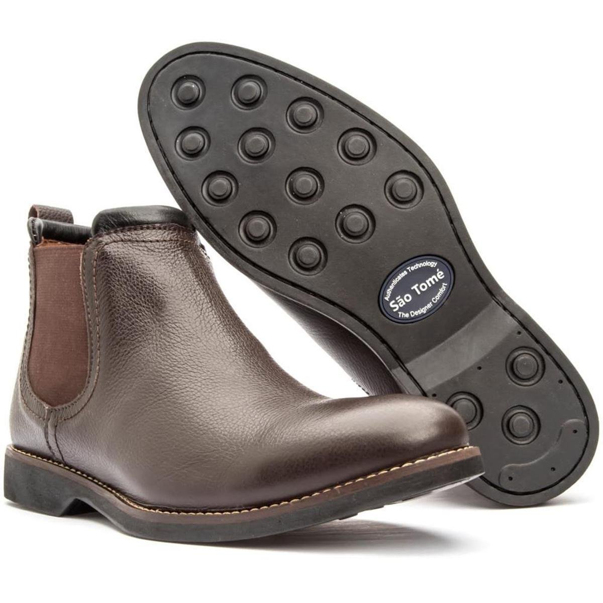 Bota Chelsea Botina Masculina 100% Couro Legitimo Confort Menor preço em Bota Chelsea Botina Masculina 100% Couro Legitimo Confort