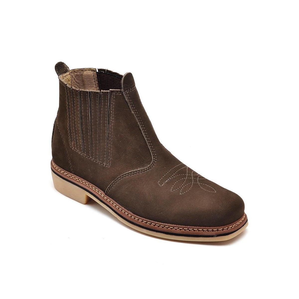 Bota Chelsea Couro Nobuck Antiderrapante Leve Confortável Masculina Menor preço em Bota Chelsea Couro Nobuck Antiderrapante Leve Confortável Masculina