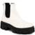 Bota Chelsea Feminina Tratorada com Zíper Via Uno 766001 - Off White