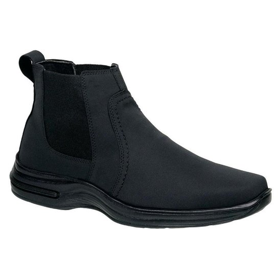 Bota Chelsea Masculina Social Em Camurça San Lorenzo 8013 - Preto Menor preço em Bota Chelsea Masculina Social Em Camurça San Lorenzo 8013 - Preto