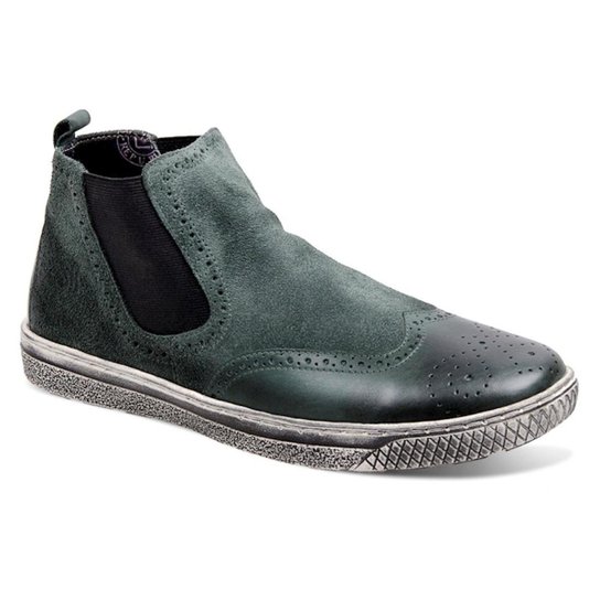 Bota Chelsea Masculino Sandro Moscoloni Drak - Verde Menor preço em Bota Chelsea Masculino Sandro Moscoloni Drak - Verde