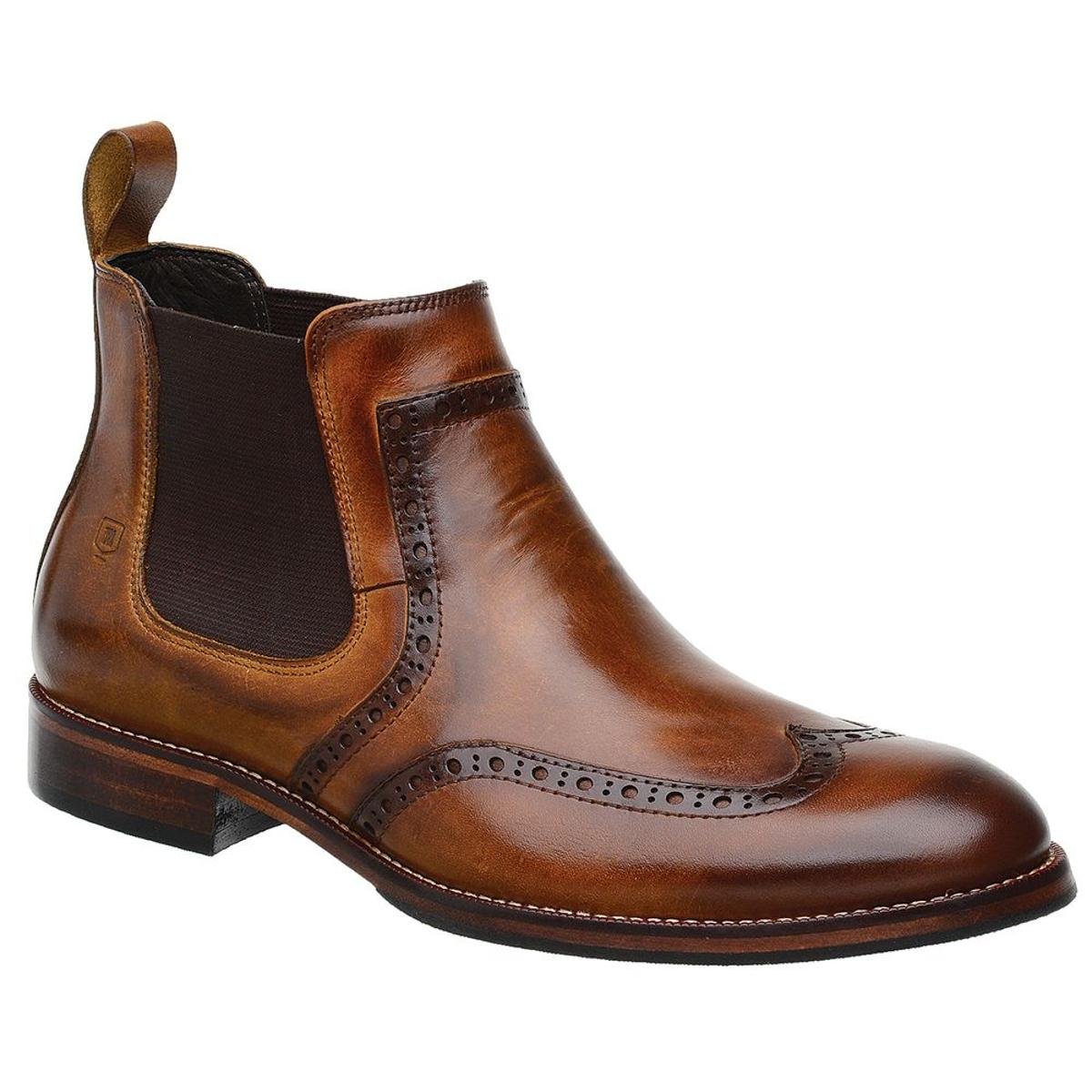 Bota Chelsea Oxford Masculina Malbork em Couro 69961 Menor preço em Bota Chelsea Oxford Masculina Malbork em Couro 69961