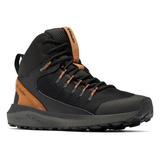 BOTA COLUMBIA DE TRILHA TRAILSTORM MID IMPERMEÁVEL MASCULINA PRETA/MARROM - Preto Menor preço em BOTA COLUMBIA DE TRILHA TRAILSTORM MID IMPERMEÁVEL MASCULINA PRETA/MARROM - Preto
