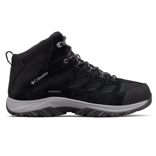 Bota Columbia Masculina Crestwood Mid Waterproof - Preto+Cinza Menor preço em Bota Columbia Masculina Crestwood Mid Waterproof - Preto+Cinza