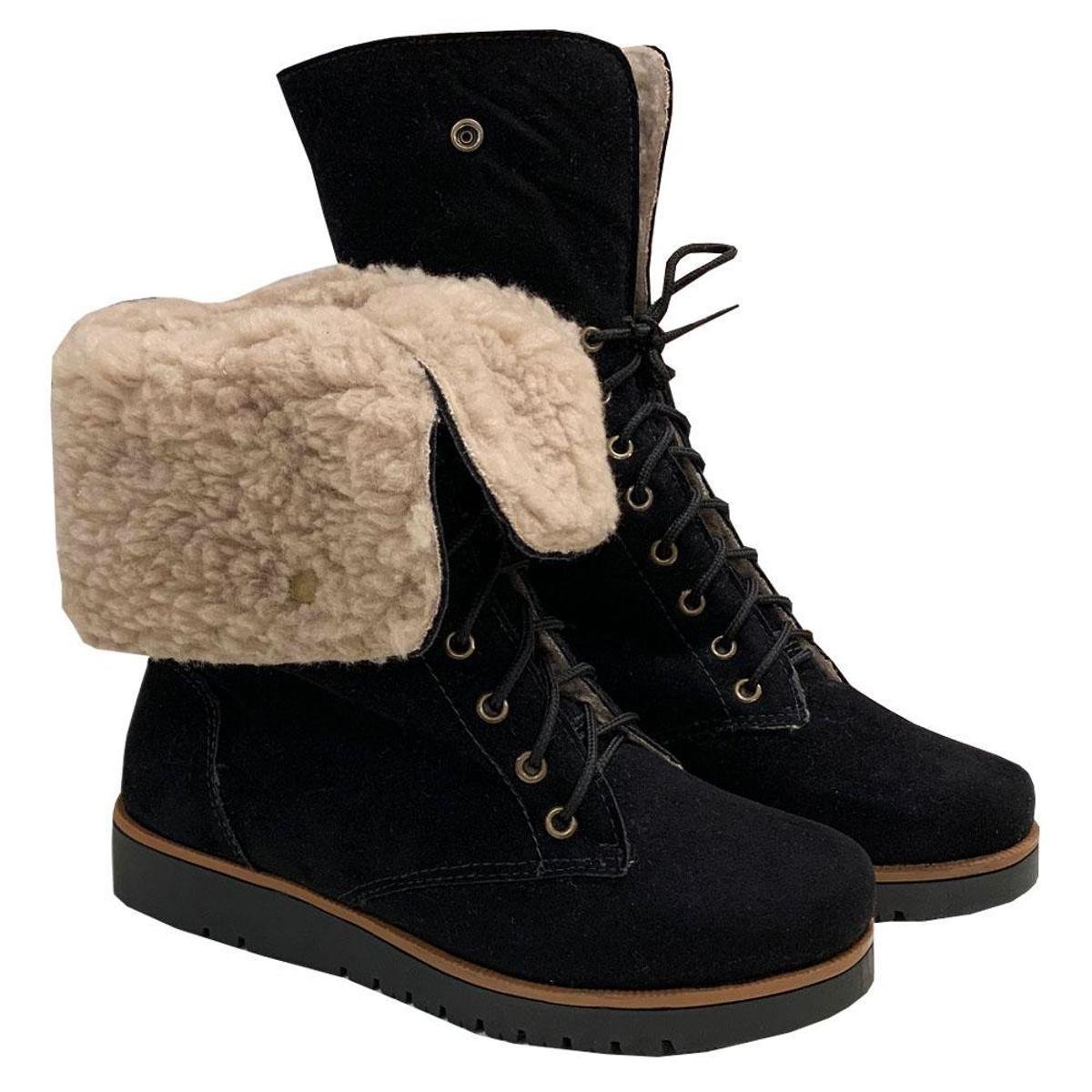 Bota com pelo Cano Alto Feminina Clara Jordana totalmente forrada Menor preço em Bota com pelo Cano Alto Feminina Clara Jordana totalmente forrada