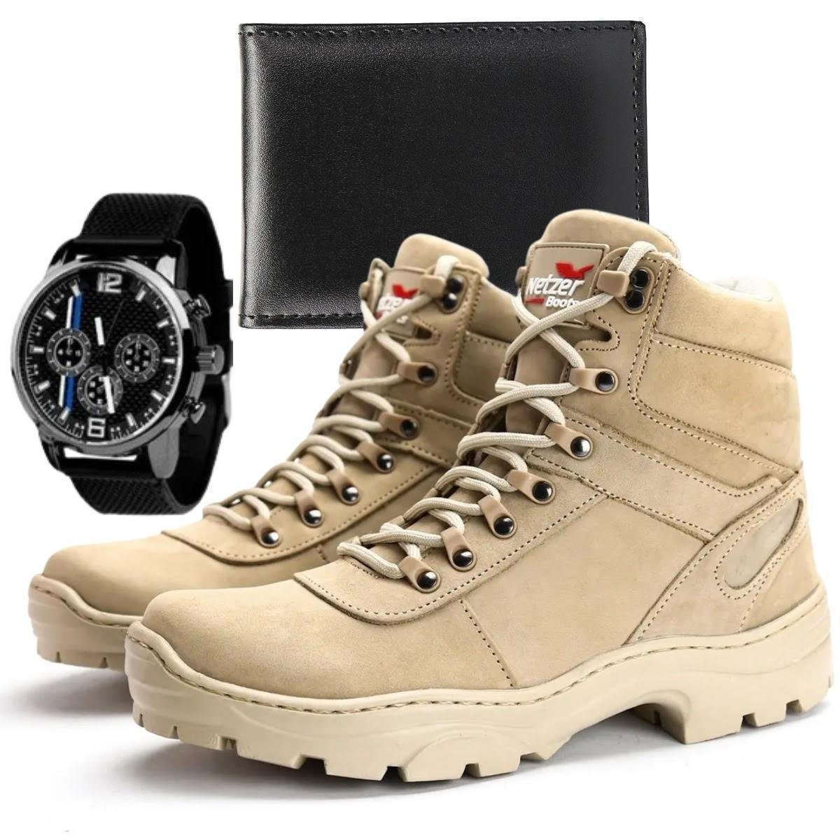 Bota Cotuno Militar Cano Curto Couro Legitimo Menor preço em Bota Cotuno Militar Cano Curto Couro Legitimo