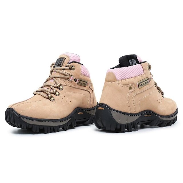 Bota Coturno Adventure Feminina DZ Couro Legitimo Leve Conforto Resistente Dia a Dia