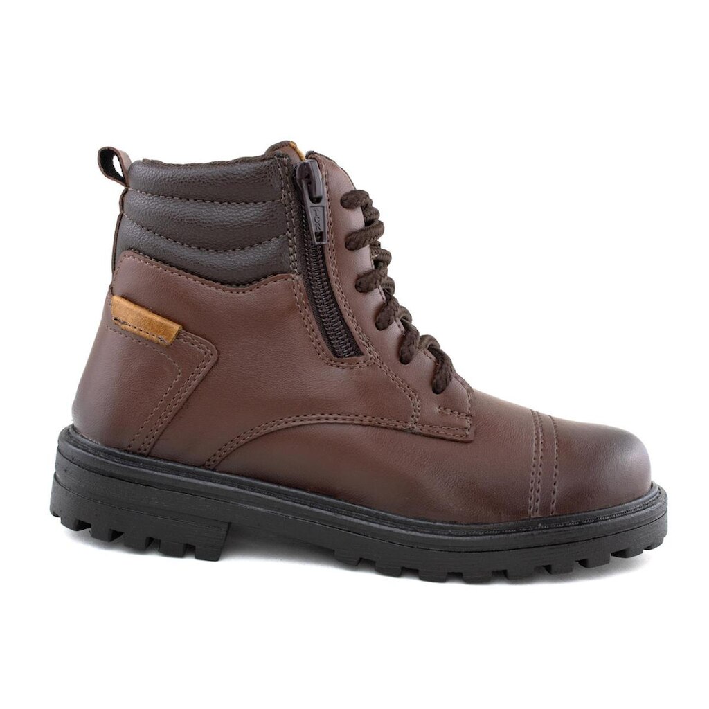 Bota Coturno Adventure Infantil Cano Médio Ajuste em Cadarço e Zíper