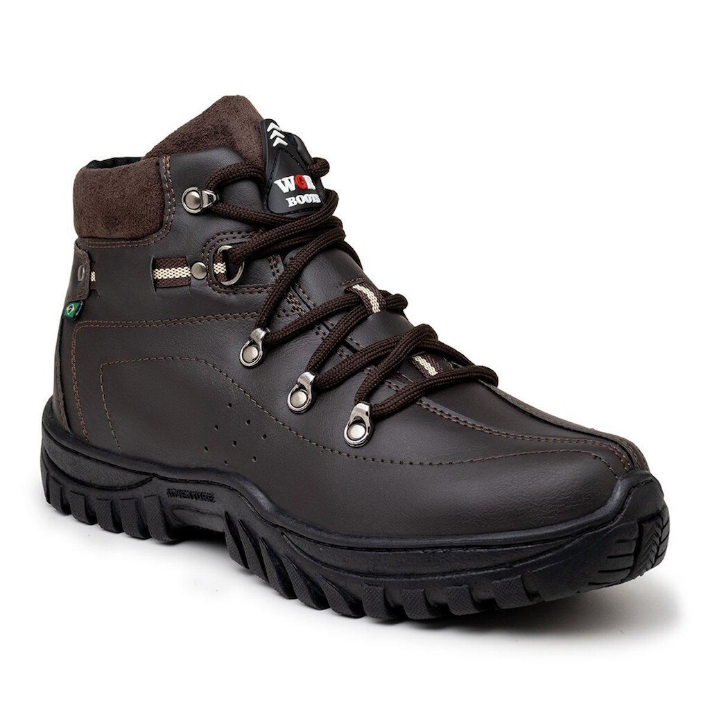 Bota Coturno Adventure Masculino Cano Baixo Tratorada