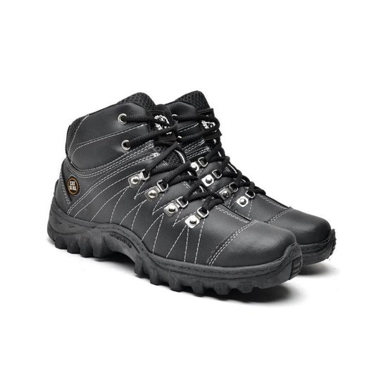 Bota Coturno Adventure Masculino Casual Cat skil - Preto Menor preço em Bota Coturno Adventure Masculino Casual Cat skil - Preto