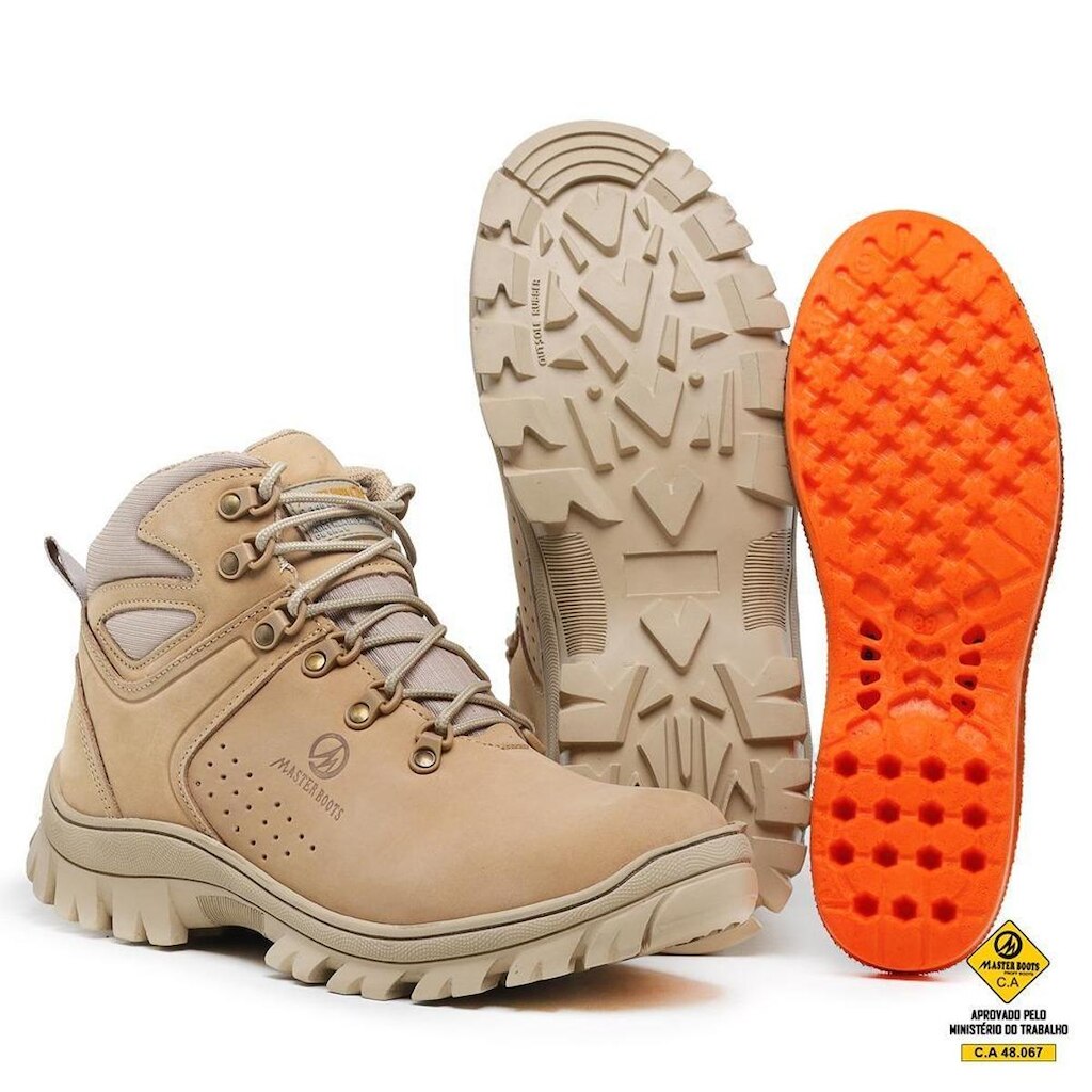 BOTA COTURNO ARIZONA C.A EM COURO SOLADO DE BORRACHA COM GARANTIA.
