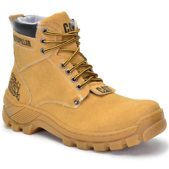 Bota Coturno Botina Adventure Masculina Militar Caminhada - Amarelo Menor preço em Bota Coturno Botina Adventure Masculina Militar Caminhada - Amarelo