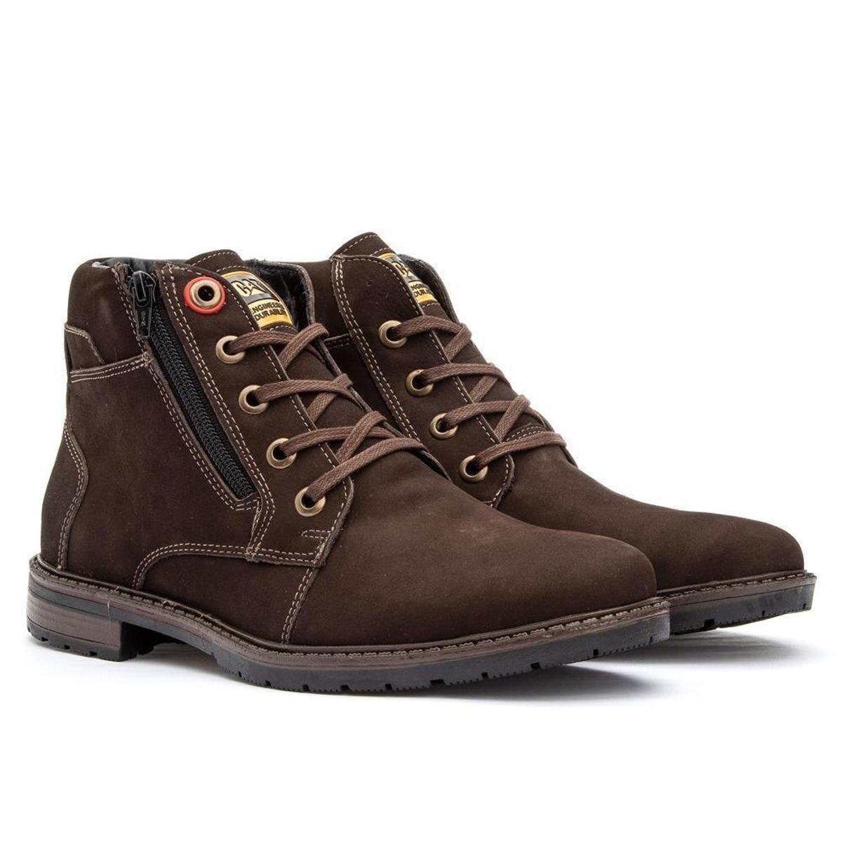 Bota Coturno Botina Masculino em Couro Caterpillar Marrom Netshoes