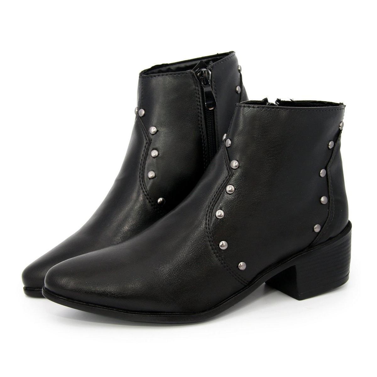 bota coturno cano baixo feminina