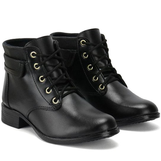 Bota Coturno Cano Curto SapatoFran com Amarração Feminina - Preto é ruim? Bota Coturno Cano Curto SapatoFran com Amarração Feminina - Preto é boa?