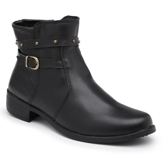 Bota Coturno Cano Curto Schiareli 11300 - Preto Menor preço em Bota Coturno Cano Curto Schiareli 11300 - Preto
