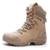 Bota Coturno Cano Longo Couro Adventure com Cadarço Sola Robusta Leve Antiderrapante - Bege