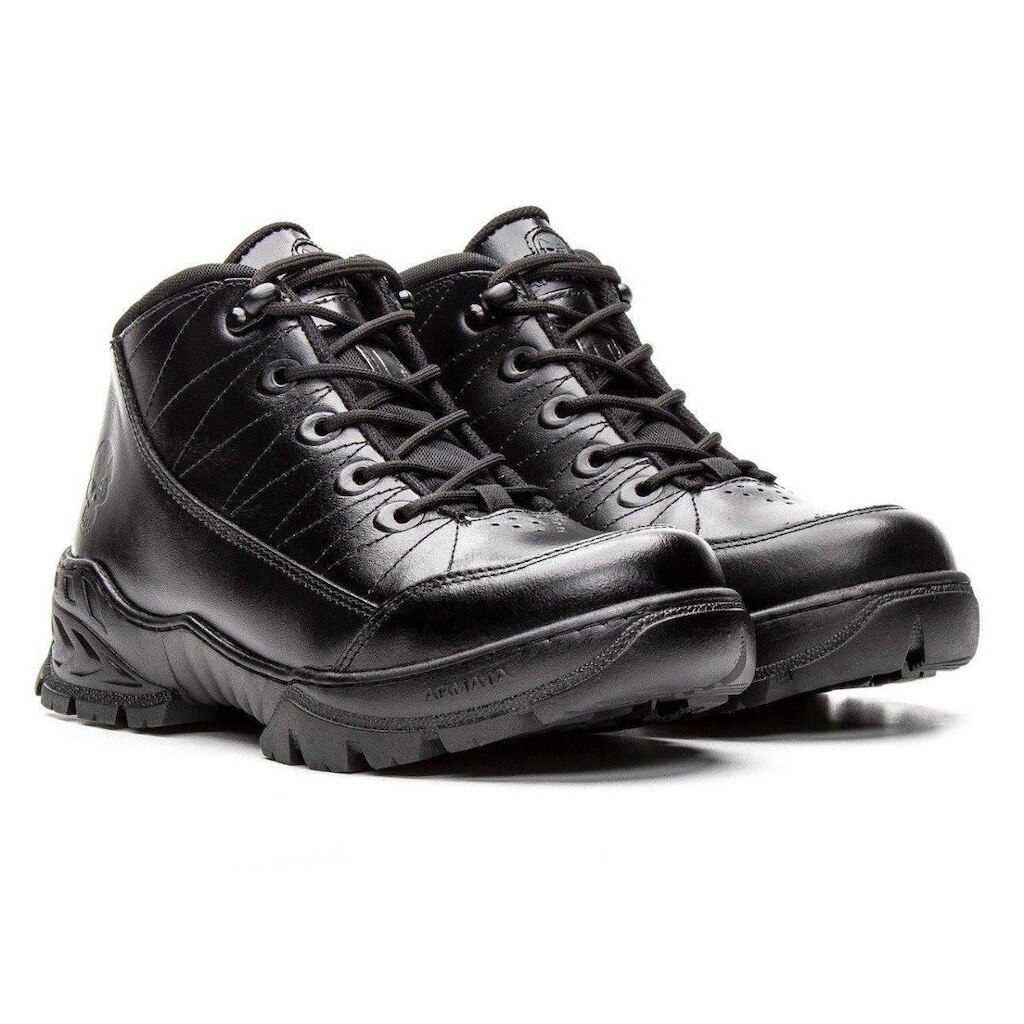 Bota Coturno  Casual Em Couro Cross Armata