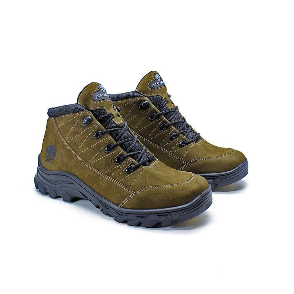 Bota Coturno  Casual Em Couro Cross Armata