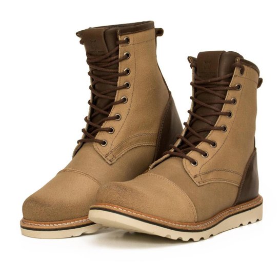 Bota Coturno Casual Moc Toe Couro Orios - Laranja Menor preço em Bota Coturno Casual Moc Toe Couro Orios - Laranja