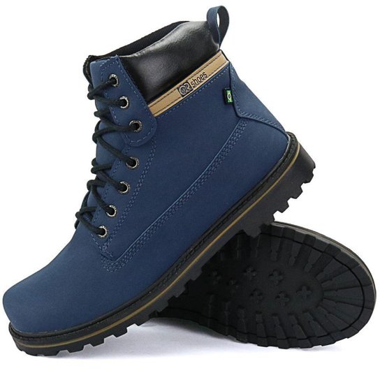 Bota Coturno Casual Tratorado SF Outlet Cano Médio - Azul é ruim? Bota Coturno Casual Tratorado SF Outlet Cano Médio - Azul é boa?