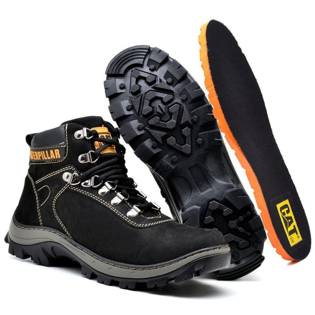 Bota Coturno CAT Preto Sola Tratorada Adventure Preto Netshoes