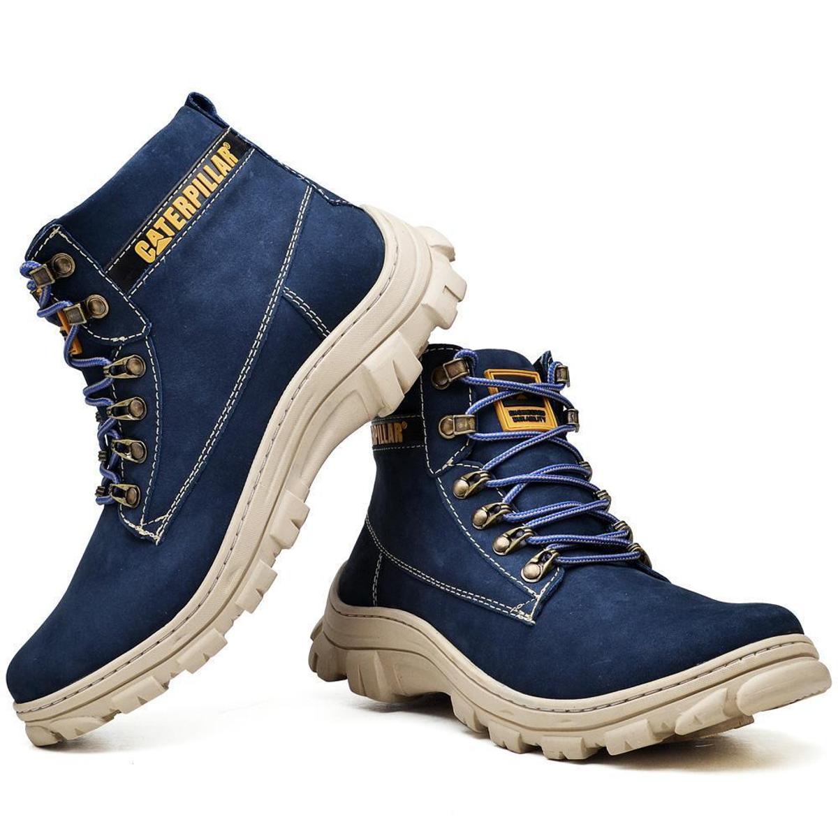 Bota Coturno Caterpillar 2189 CA em Couro Preto | CATERPILLAR OUTLET