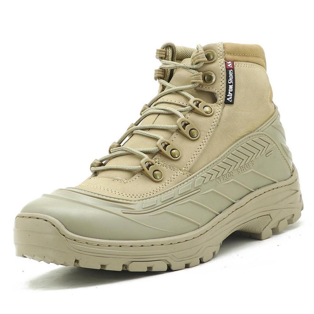 Bota Coturno  Couro Cano Curto Conforto