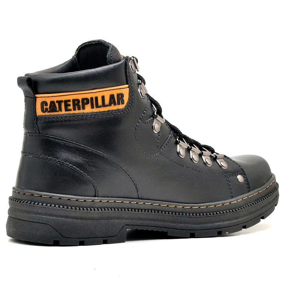 Bota Coturno Couro Caterpillar Stefanini Masculino Preto Netshoes