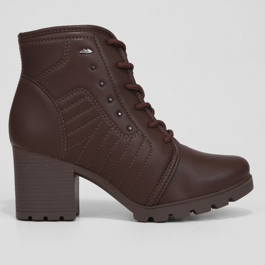 Bota Coturno Dakota Salto Médio Feminina - Café Menor preço em Bota Coturno Dakota Salto Médio Feminina - Café