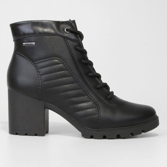 Bota Coturno Dakota Tratorada Salto Bloco Feminina - Preto Menor preço em Bota Coturno Dakota Tratorada Salto Bloco Feminina - Preto
